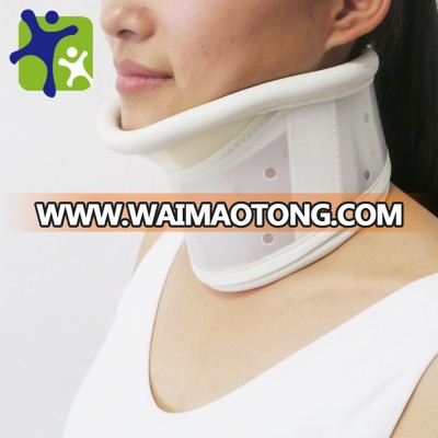 Medical breathable adjustable cervical neck support plastic collar with chin support